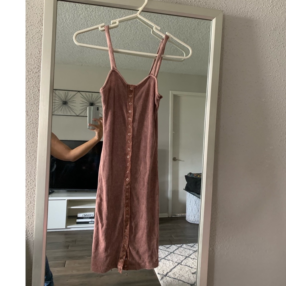 Ribbed Button Down Dress